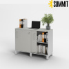 QD-3 1200х450х870 Белый Премиум/Белый муар/Санитовый хром/с замком
