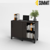 QD-3 1200х450х870 Нежный чёрный/Черный муар/Матовый черный/без замка