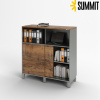QD-2 1200х450х1230 Дуб Галифакс олово/Серый муар/Санитовый хром/без замка